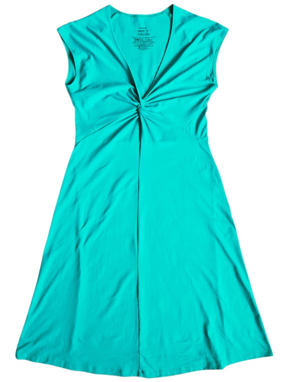 Patagonia Bandha Knot Front Dress in Turquoise Size Medium